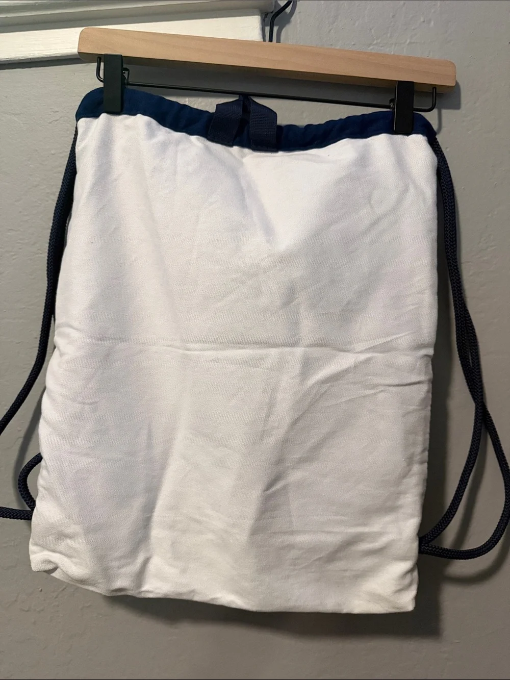 Disney White Canvas Drawstring Backpack with Colorful Castle Graphics